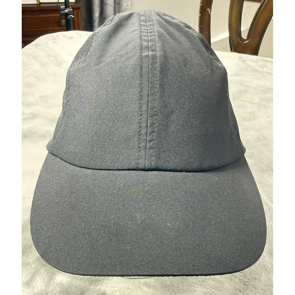 Apana Hat Cap‎ Strap Back One Size Gray Criss Cross Ponytail Running Unisex